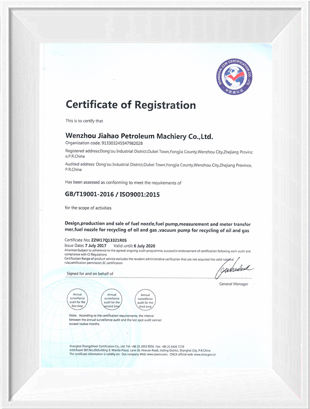 ISO 9001 certification